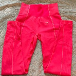 High-waisted, seamless Gymshark coral leggings